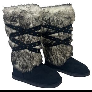 Fur Winter Fashion Tall Boots Size 7 New no tags